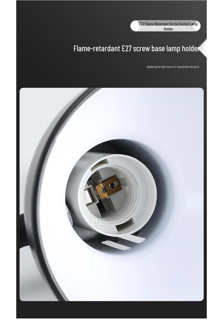 Nordic Style E27 Metal Desk Lamp with Warm Light, High Brightness, Eye Protection, and Rotary Switch - Ideal for Office and Hotel Decor.