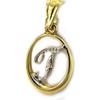 Les Trésors De Lily [G7636] - 2-tone 'Letter T' Gold Plated Pendant