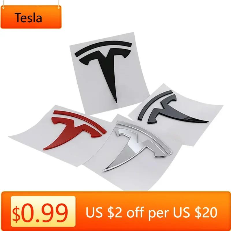 Samolepka na auto Tesla 9x8.8cm ABS Znak modelu Y Samolepka na víko kufru auta pro logo Tesla Auto Zadní Decal Vnější Dekorace