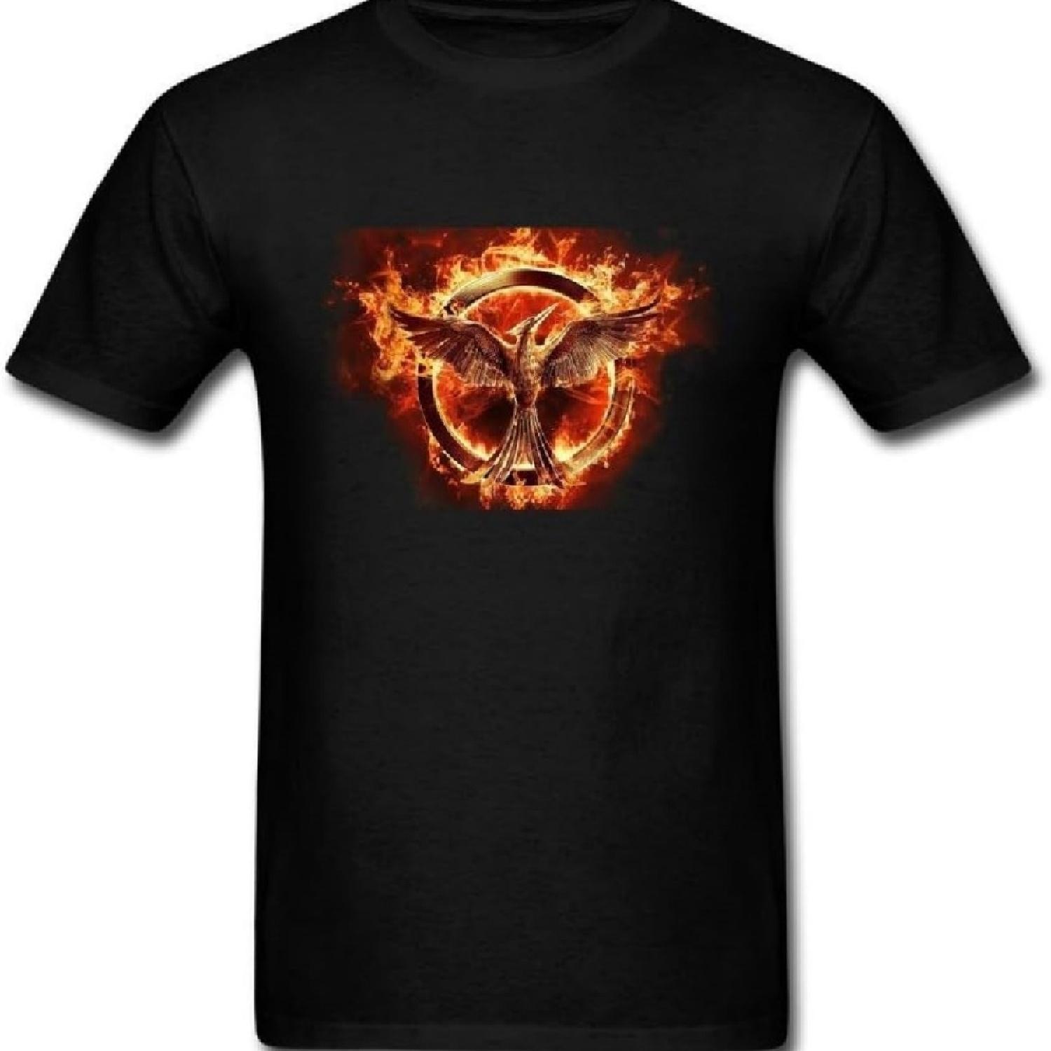 

Men s The Hunger Games Bird Symble Design T Shirt Black XXXXXL чорний