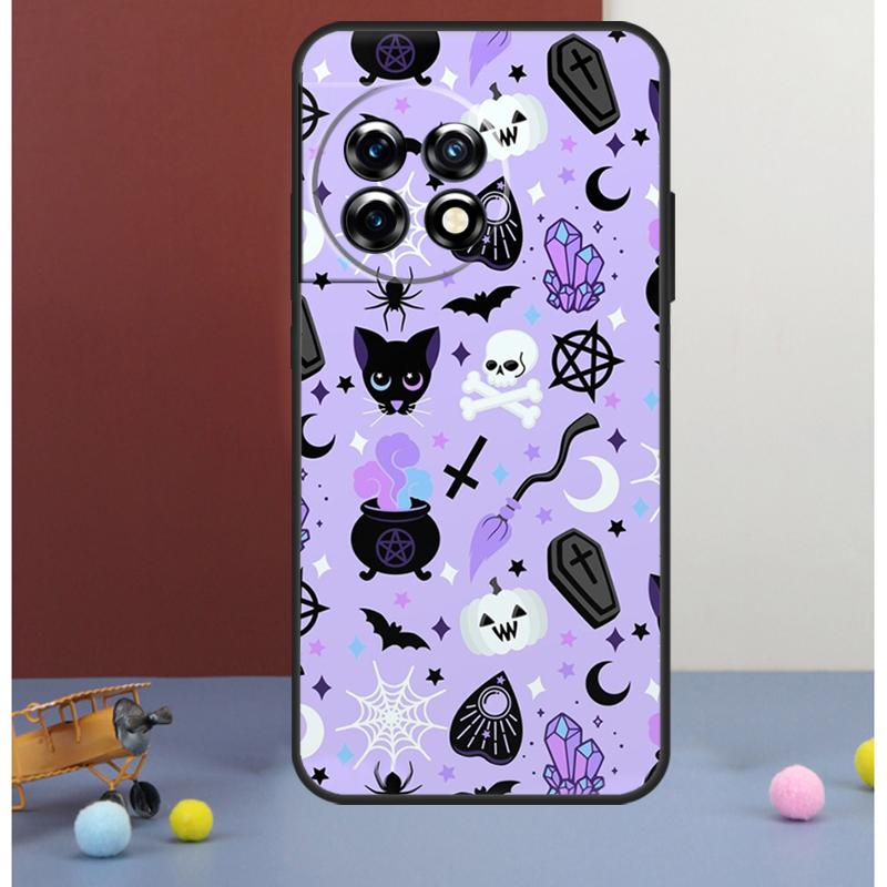 Witches Cat Moon Cover For OnePlus Nord 4 CE 2 3 Lite N20 N30 9 10 Pro 8T 9RT 10T 11 OnePlus 12 13 R Case