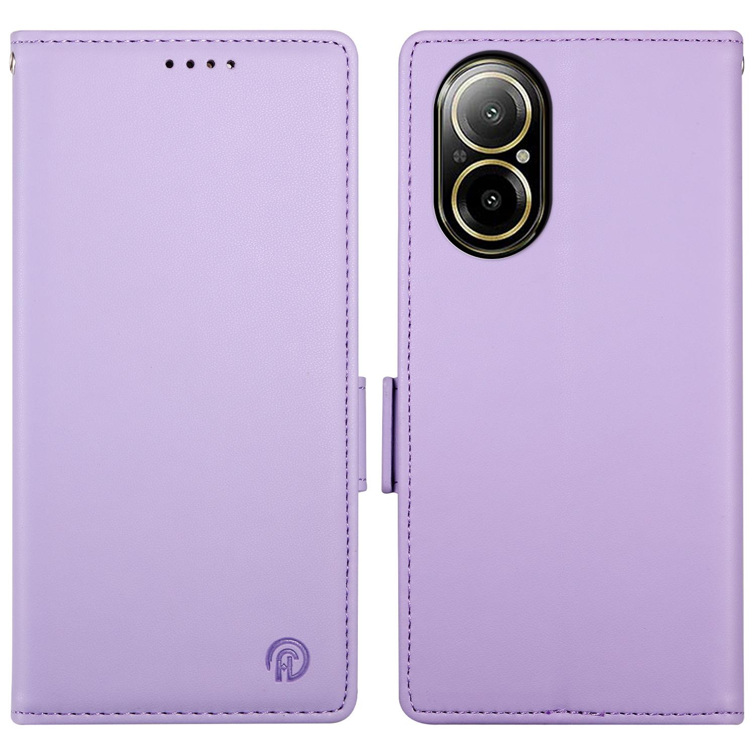 

DF-010 For Realme C67 4G Case Leather Wallet Phone Cover with Magnetic Clasps D