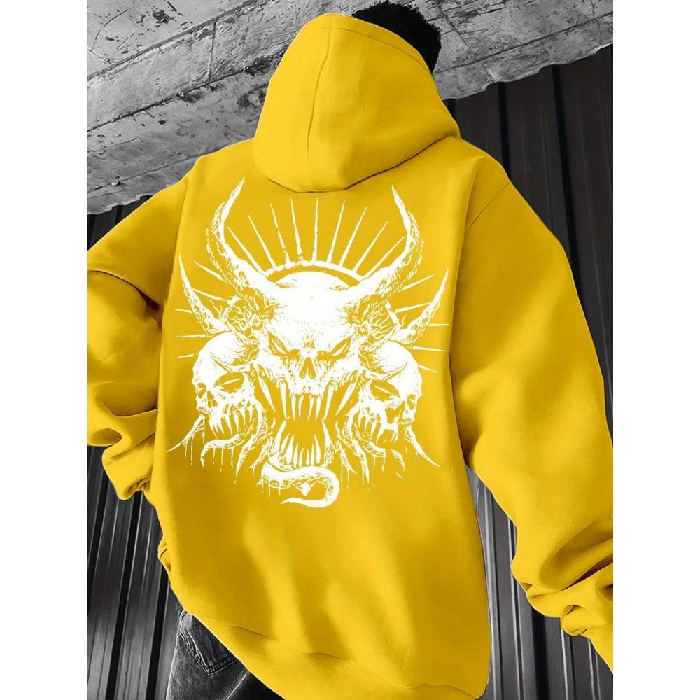 Skull Print Men's Hoodies Fashion Pullover Autumn Clothing Casual Clothes Women Tops Sweatshirts