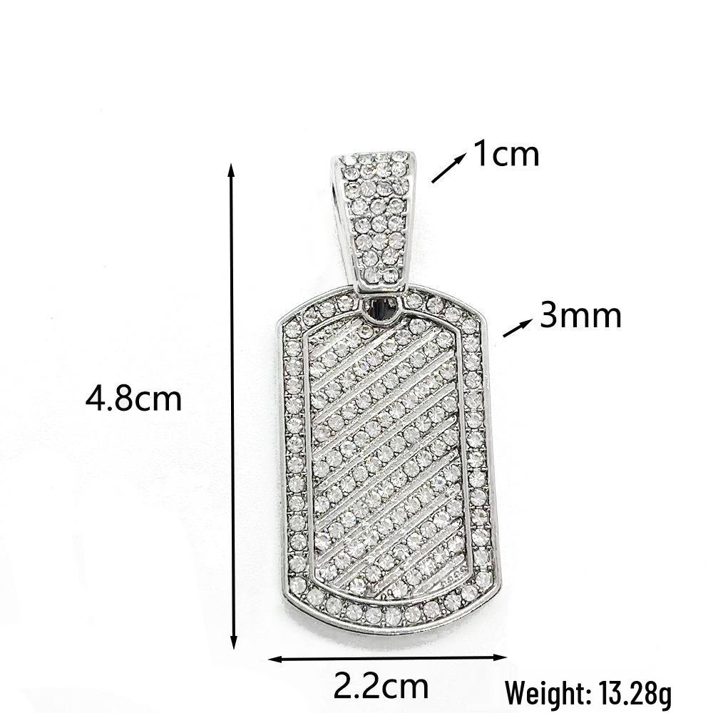 European-American Exaggerated Hip Hop Rhinestone Pendant Jewelry for Men & Women