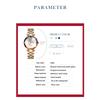 Luxury Elegant Women's Watch Rhinestone Ocean Heart Waterproof Rose Gold Stainless Steel Quartz Women's Fashion Birthday Gift
