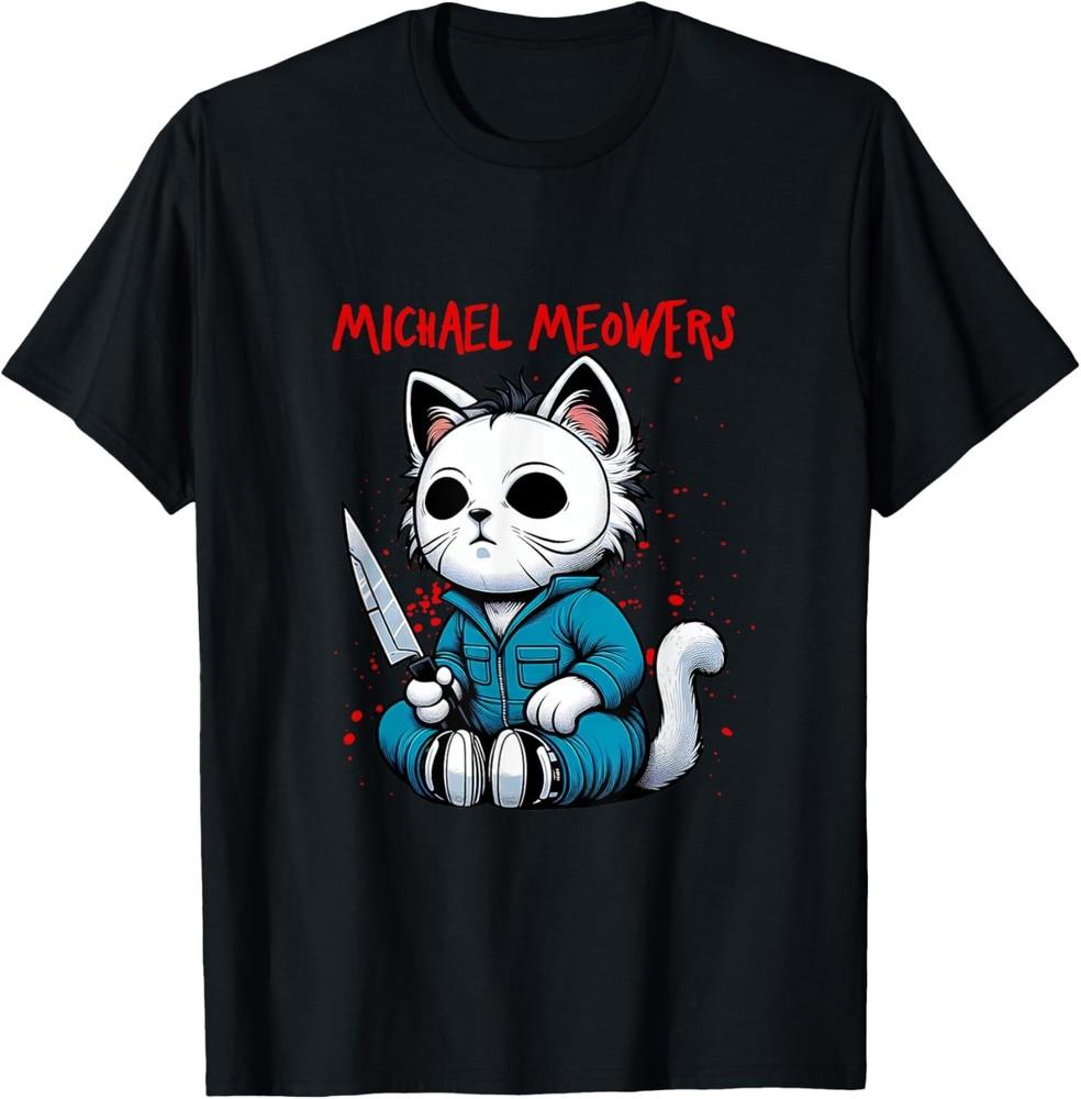 Funny Cat Motif Crazy Cat Graphic Michael Meowers Cat T-Shirt Unisex T-Shirt