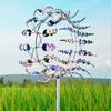 Metal Windmill 360 Degrees Spinning Iron Windmill Ornament Wind Powered Wind Catchers Sculptures Spinners for Yard Garden Patio Decoration