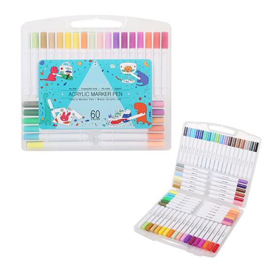 Acrylic Marker Pen Set Colored Marker Pens with Color-coded Caps Non-toxic Artists Students Markers for Drawing Writing School