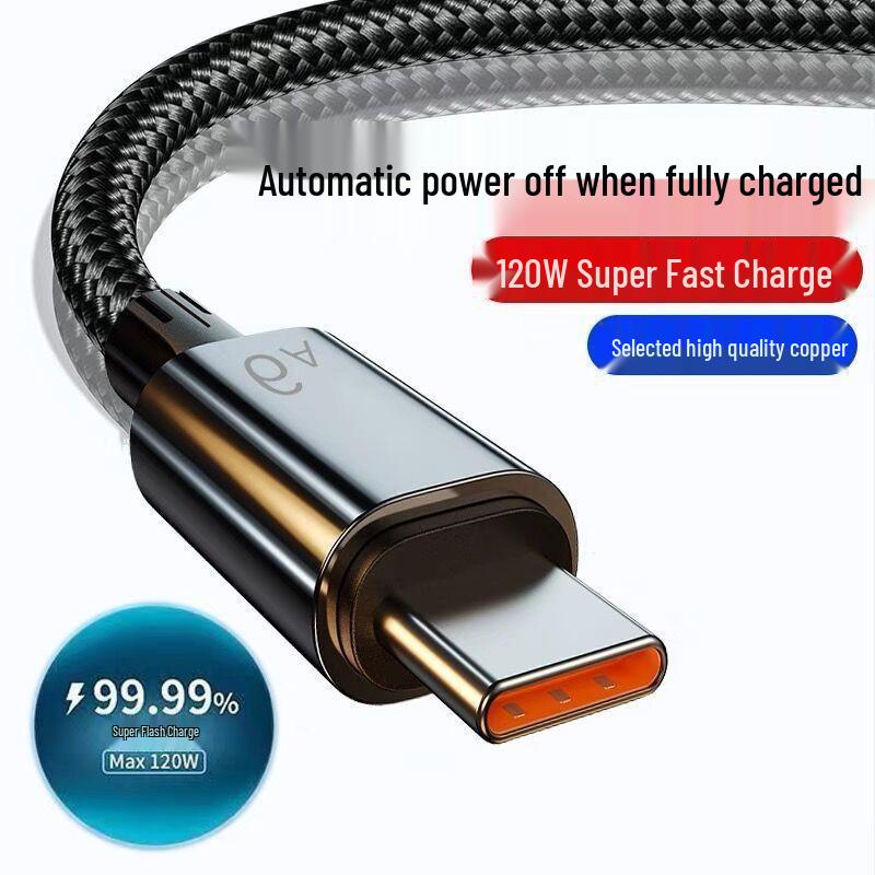 

Кабель Type-C 6A с оплеткой для быстрой зарядки для Huawei, Xiaomi, OPPO, Vivo - Супербыстрая зарядка и синхронизация данных