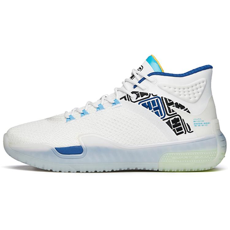 

ANTA Basketball Collection Basketball Shoes Men s Mid top Anta White/Spectrum Blue/Black 112141614-1 42