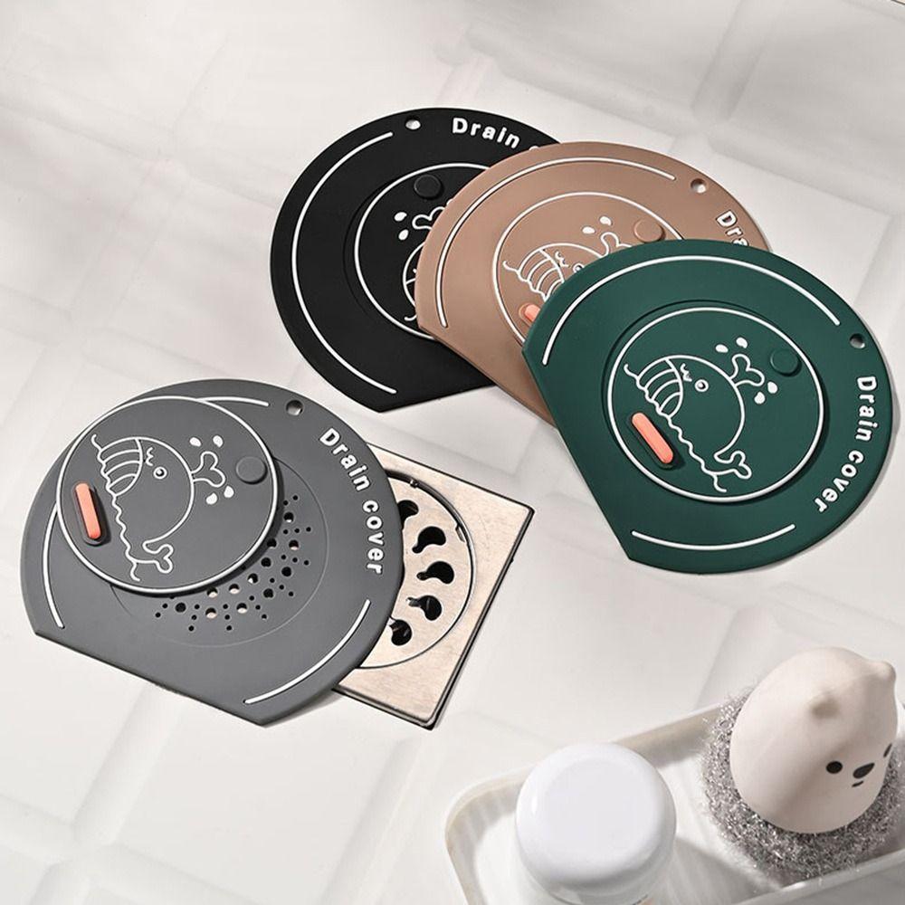 Anti-odor Floor Drain Mat Silicone Kitchen Sink Seal Mat for Bathroom Hair Collection