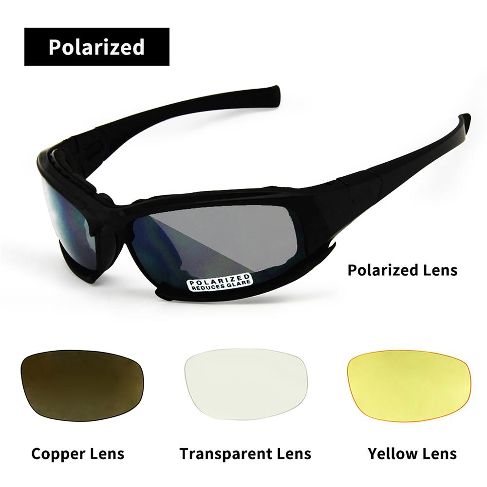 Transition Photochromic X7 Sports Sunglasses 4 Lens Kit Tactical Men's Glasses for CS Game Sport