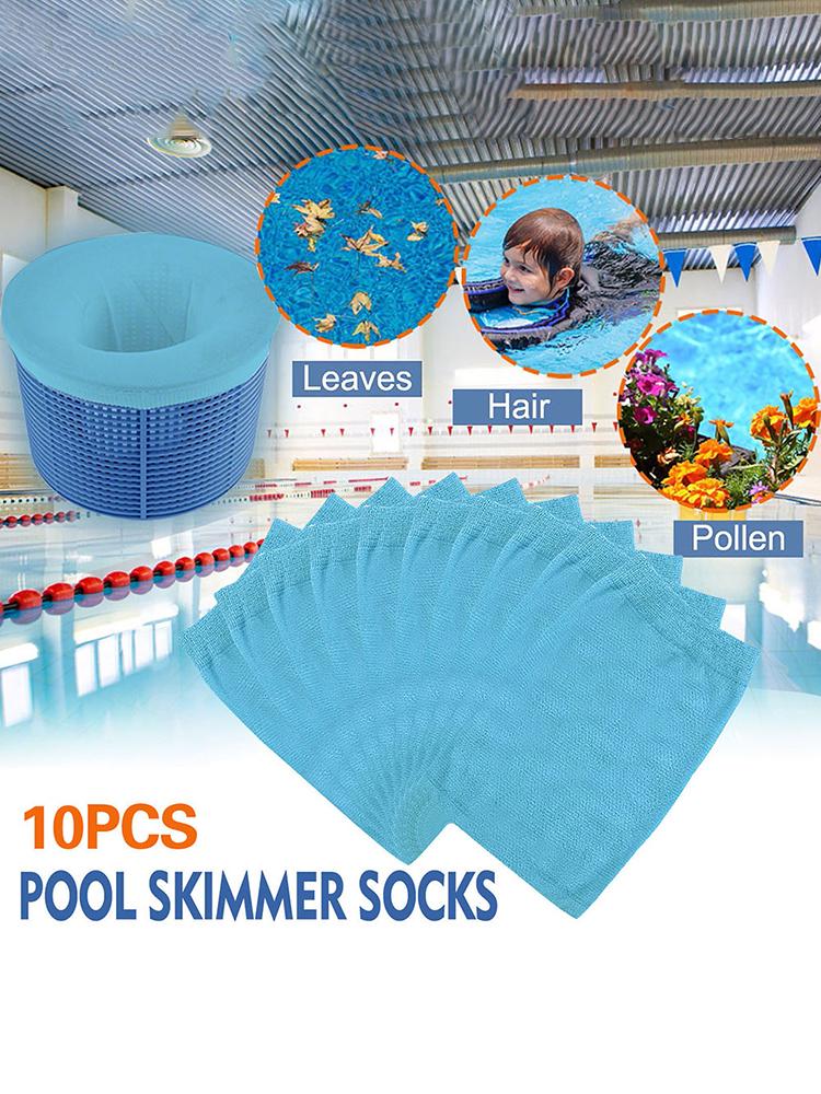 5/10/15Pcs Nylon Pool Filter Socks Elastic Pool Skimmer Socks Saver Filter Storage Pool Skimmer Socks Swimming Pool Filter Socks