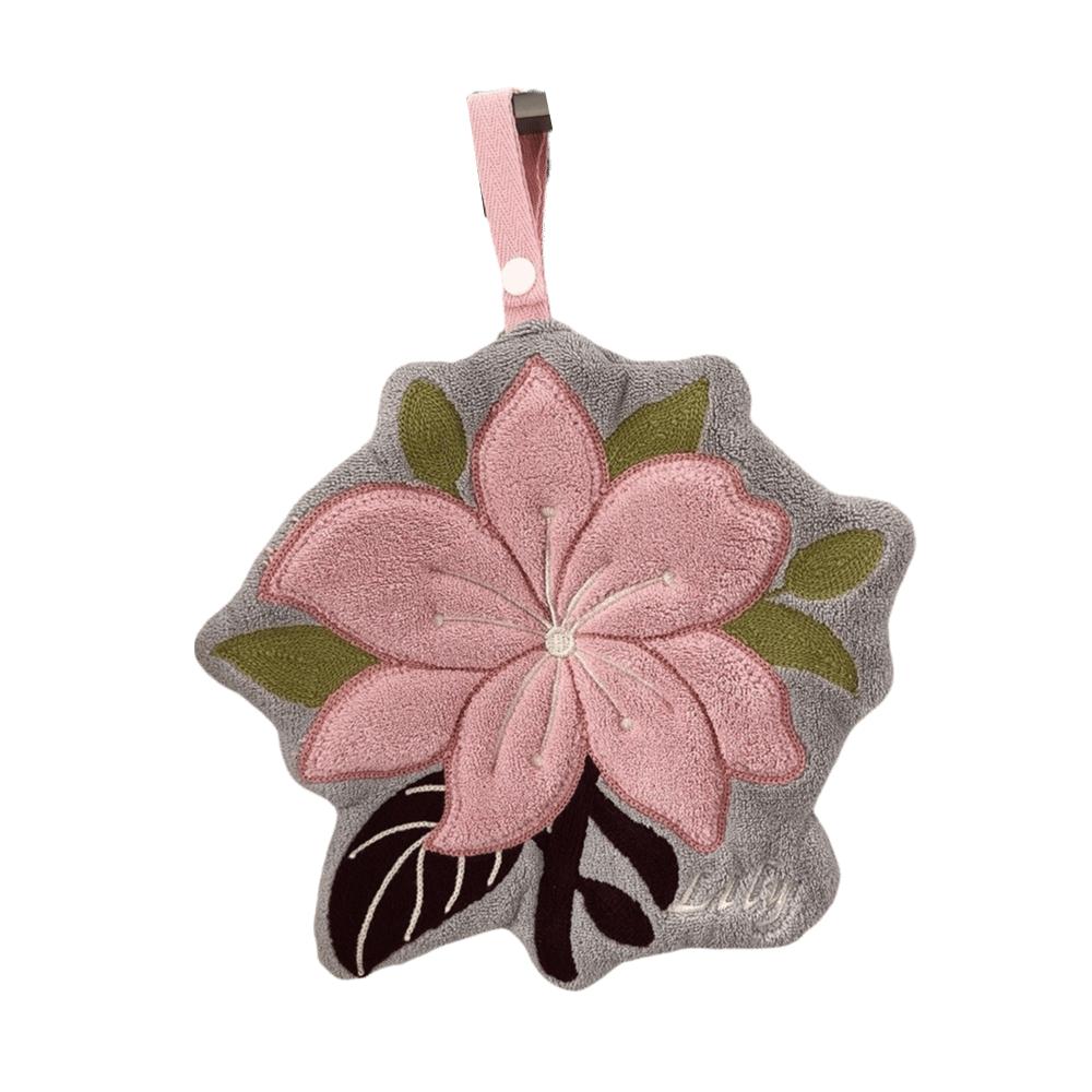 Absorbent Hanging Hand Towel Fabric Flower Hand Towel Gifts Floral Hand Towel  Kitchen Use