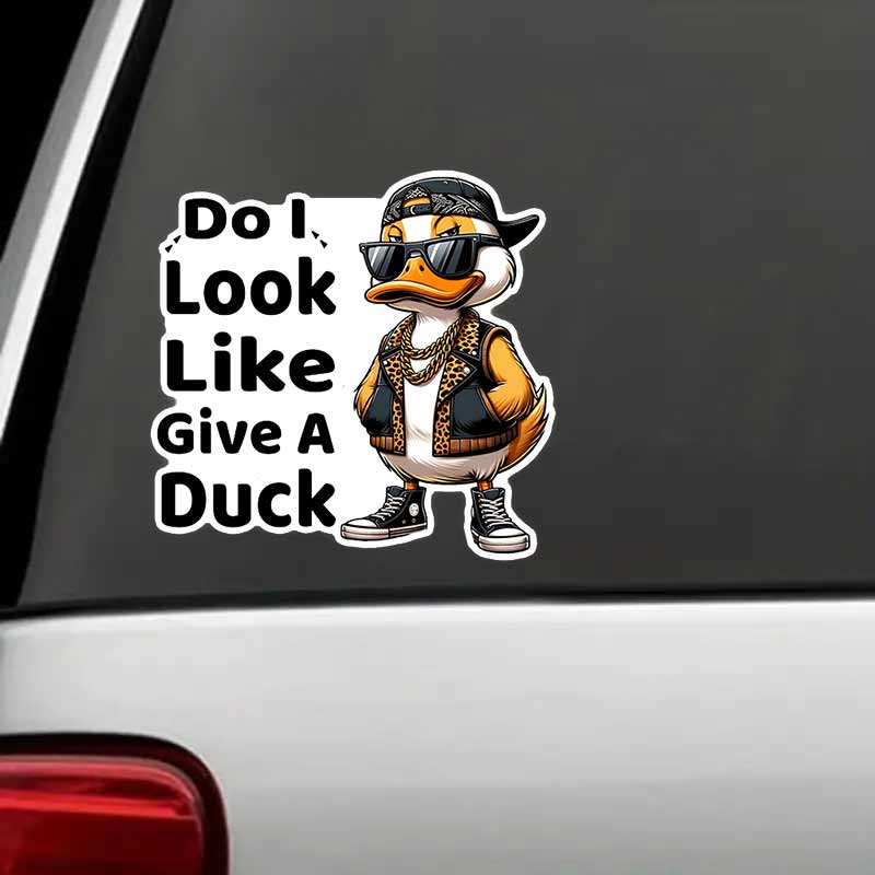 Funny Duck Car Sticker Waterproof Vinyl Decal on Bumper Rear Window Laptop Self-adhesive Decal For Car Accessories TM220