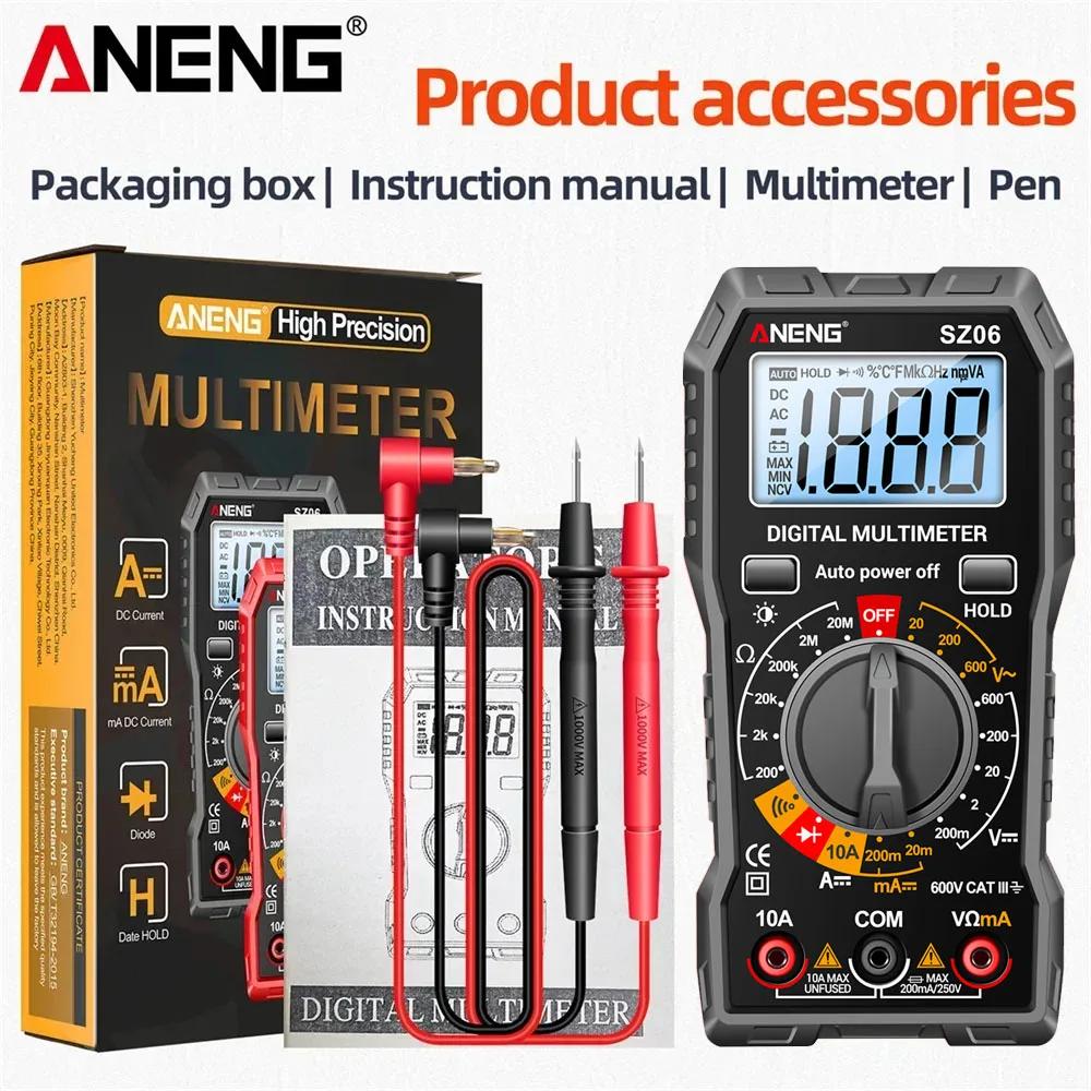 ANENG SZ06 Smart Digital Meter Current Resistance Portable Electrician Profession Multimeter Multifunctional AC/DC Voltage