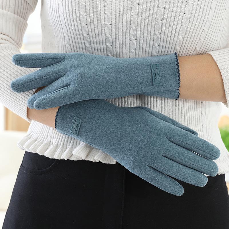 Winddichte & Niedliche Touchscreen-Fahrradhandschuhe - Samtgefüttert für Herbst- & Winterwärme