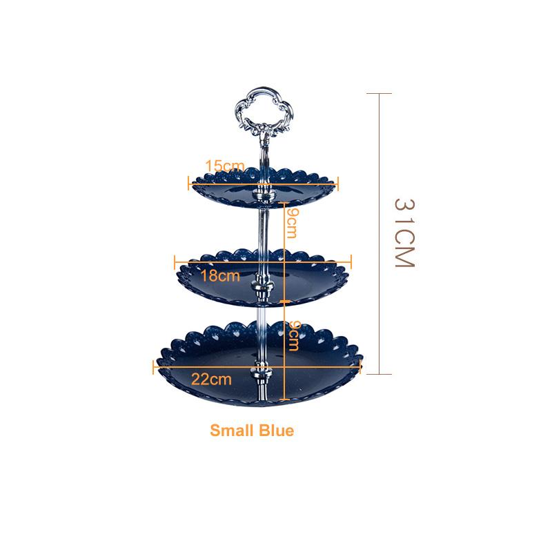 3 Tier Plastic Pastry Stand Cupcake Fruit Candy Dessert Table Display Set Tiered Tray for Wedding Birthday Tea Party Decoration