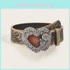 Stilvoller Vintage Herzförmiger Gürtel Mit Gotischem Dunklem Punk Geprägtem Design
