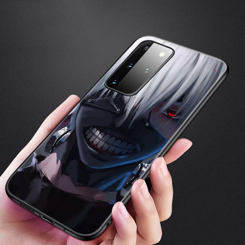 Anime Tokyo Ghoul Telefon Fall Für Samsung Galaxy S20 S21 FE S10 Lite Hinweis 20 10 Lite S8 S9 S10E S10 Plus ultra Schwarze Weiche Abdeckung