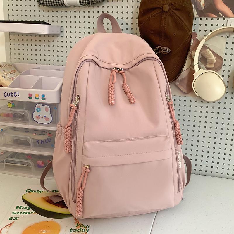 School Bag Children Primary School Students Burgundy Girls Junior High School Students Backpack College Students Backpack