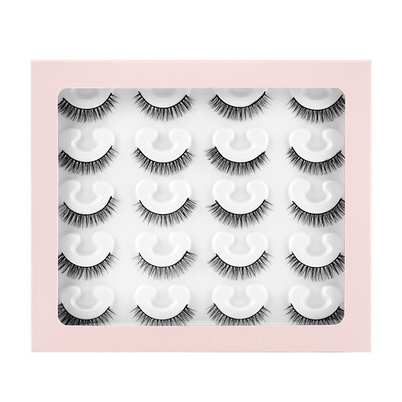 New Product 10 Pairs Of Fake Eyelashes Mink Curly Thick Simulation Natural Short Eyelashes
