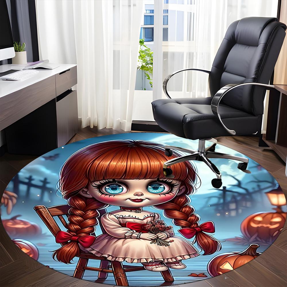 1pc AnnaBelle Chair Carpet for Office Non-Slip, Soft & Comfortable, Carpet for Office, Gaming, Lightweight Round Floor Mat
