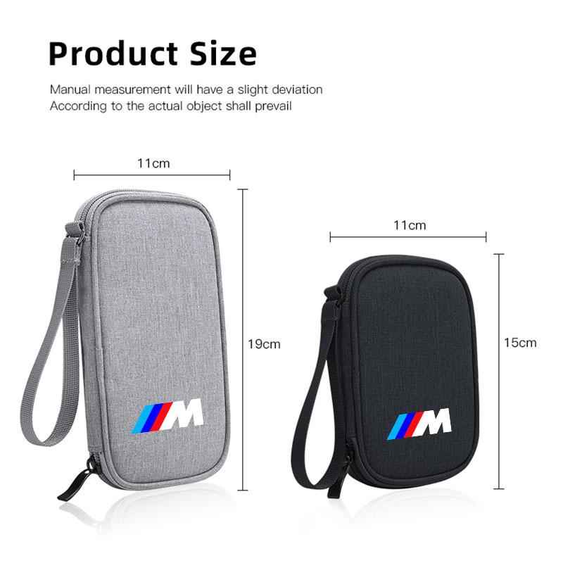 For BMW M Performance E46 E90 Car decorative ornamen Mini technology small tool portable case charger USB flash drive zipper bag xkzh98