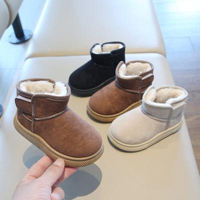 Children's Snow Boots, Winter Boys' Short Boots with Thick Fleece, Girls' Cotton Boots, Warm Baby Cotton Shoes
