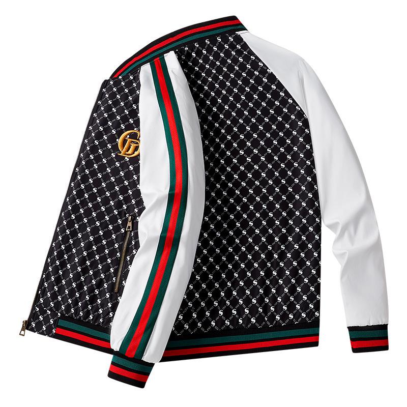 Men's Fashion Jacket: New Style Letter S, Digital Print & Embroidery, Baseball Collar, Casual Fit