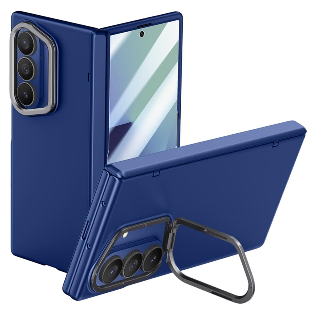 For Samsung Galaxy Z Fold7 5G Case Kickstand Hard PC Phone Cover with HD Tempered Glass Film