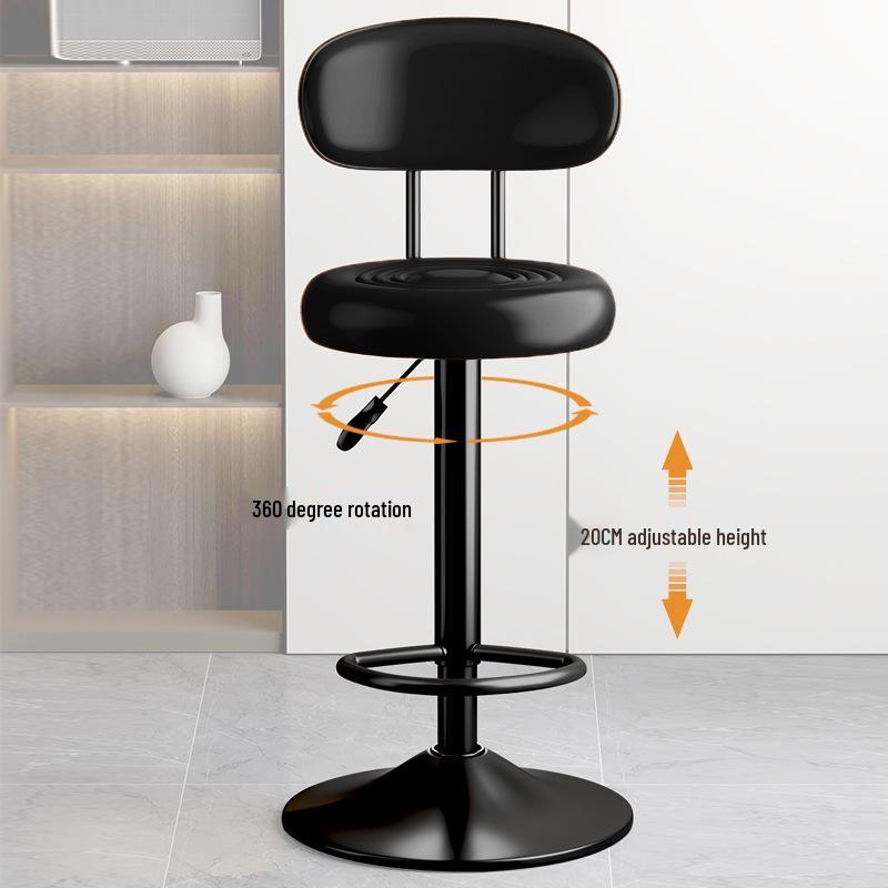 Adjustable Swivel Bar Stool with Backrest