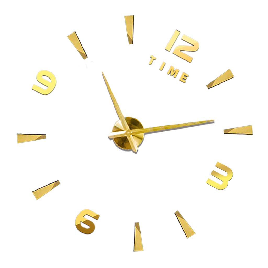 DIY Wall Clock Frameless Silent Modern 3D Mirror Wall Sticker Clock for Bedroom Living Room Home Decoration