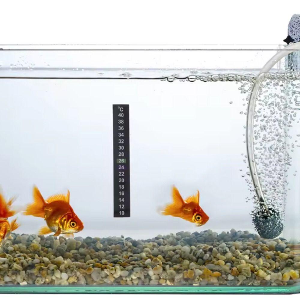 8pcs 10℃ To 40℃ Fish Tank Thermometer Self Adhesive Digital Temperature Sticker Aquarium
