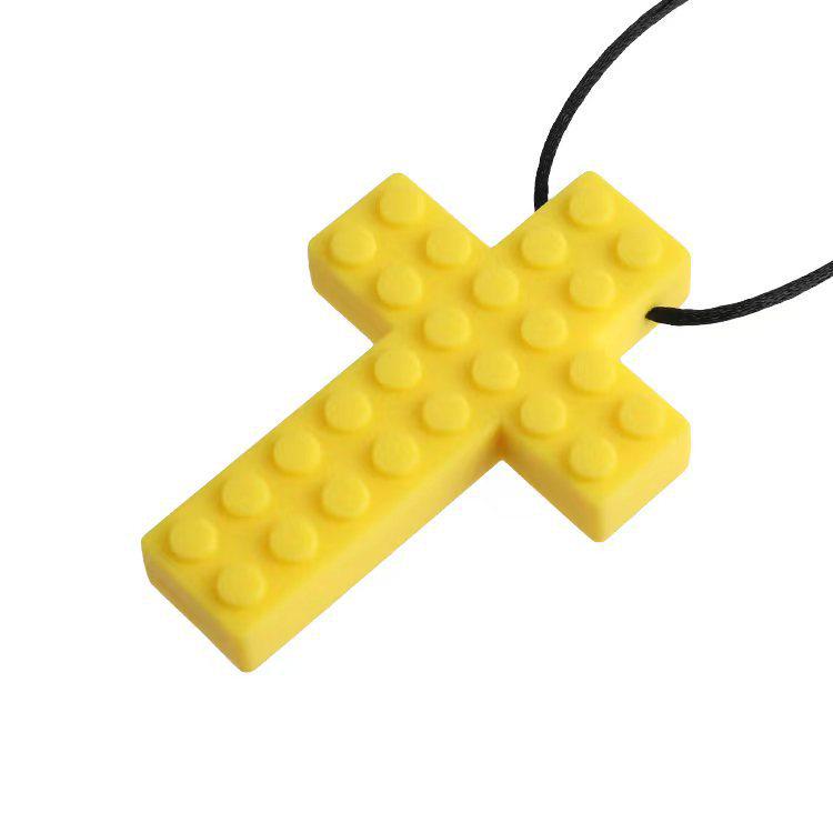 Baby Silikon Beißring: Regenbogen-Bausteine & Kauspielanhänger