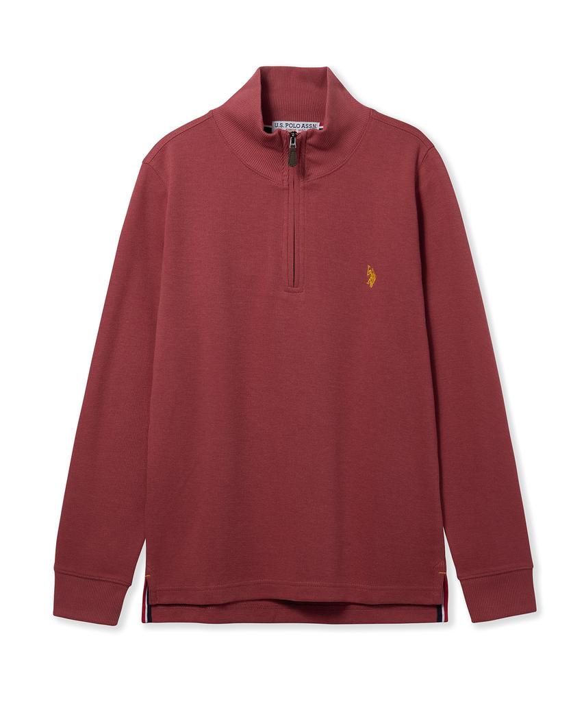 USPOLOASSN French Rib Half Neck_Burgundy