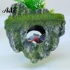 Shrimp Resting Shelter Floating Rock Aquarium Decoration, Realistic Moss Ornament with Betta Fish Hiding Place Cave, Tank Hideout for Guppy