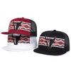 Men Bull Head Embroidered Hip Hop Hat Mesh Hat Outdoor Adjustable Sunscreen Leisure Hat Spring Autumn Travel Tourism Beach Vacation