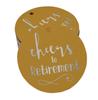 Inkdotpot Pack Of 100 Real Gold Foil Paper Tags Cheers To Retirement Favor Hang