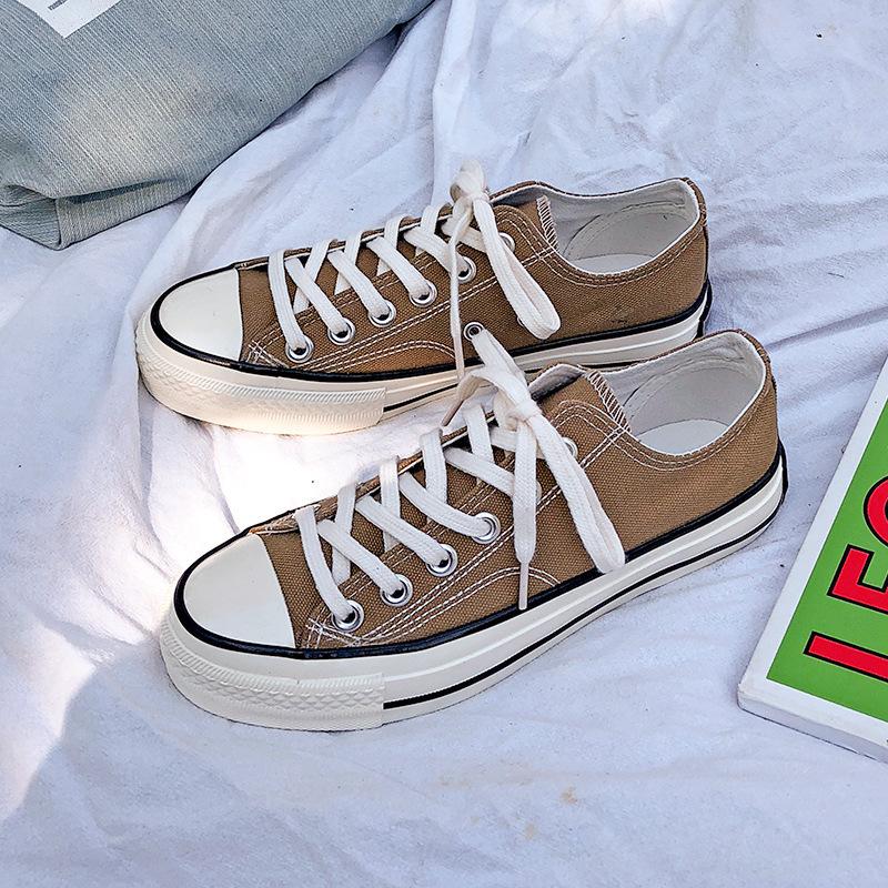 Sky blue fairy pink canvas shoes schoolgirl board shoes 18