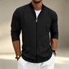 Men's Lightweight Stand Collar Baseball Jacket Long Sleeve Zip Up Sports Coat