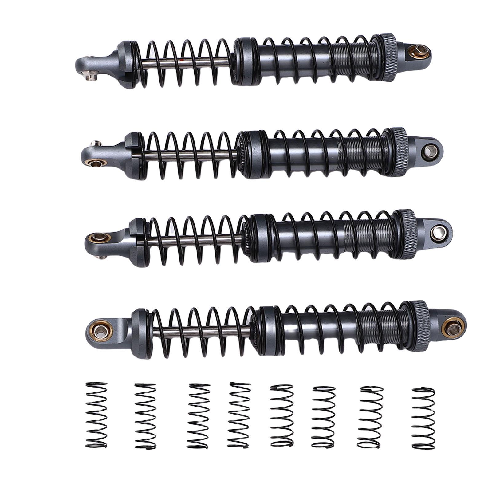 

4pcs RC Car Shock Absorber Alloy 100mm Double Springs Shock Damper for 1/10 RC Crawler Off Road Car Ti Color