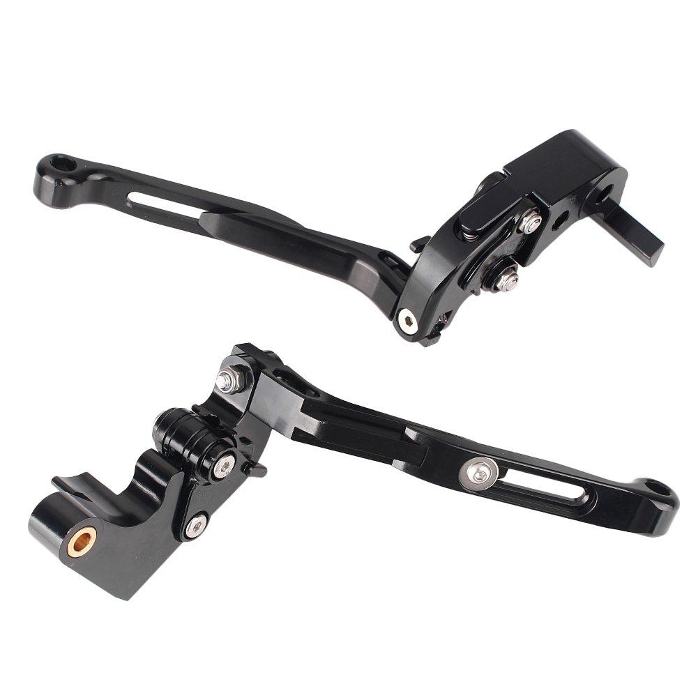 Mallofusa Motorcycle Brake Clutch Lever Set Adjuster Folding Telescopic 6 Level Adjustment Genuine Replacement