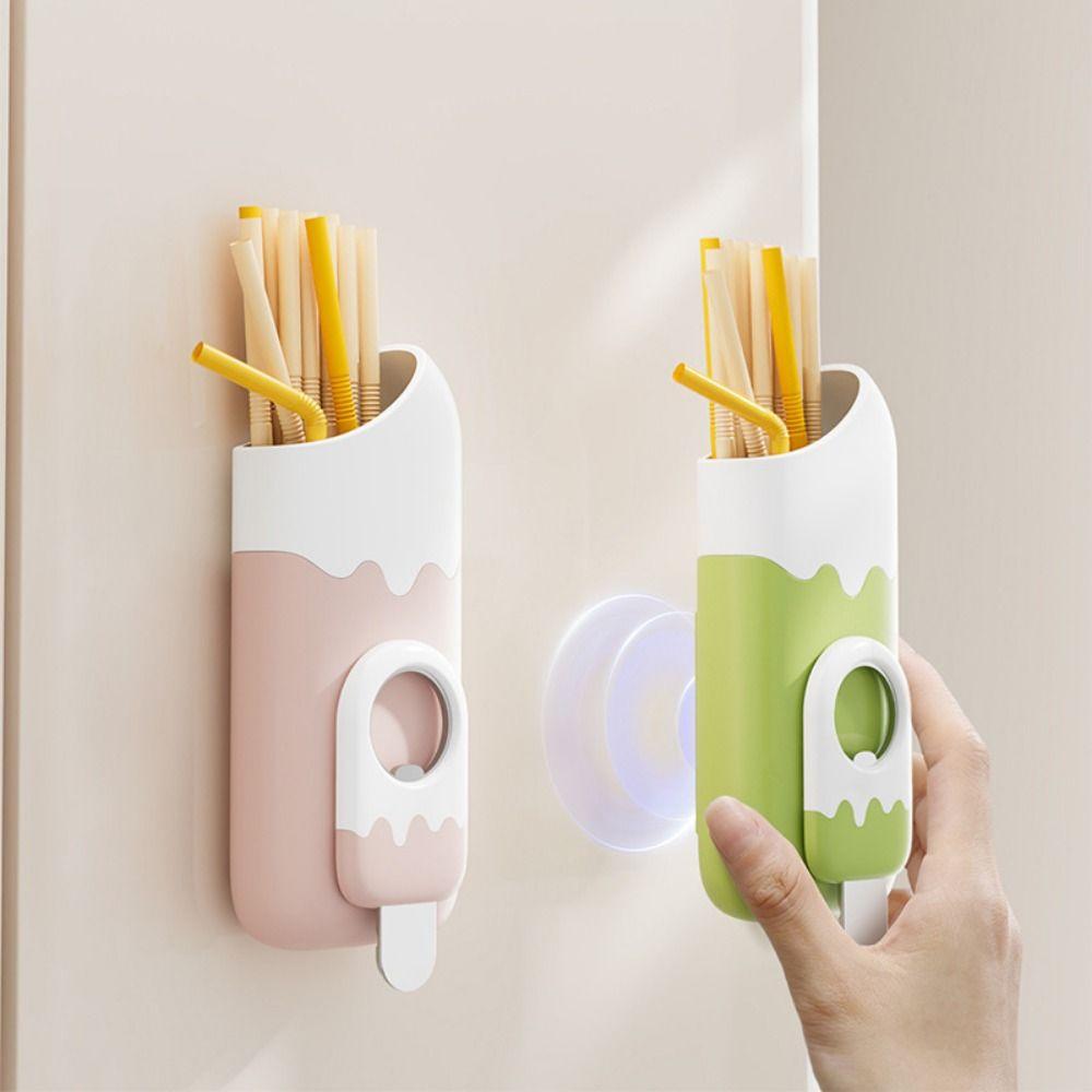 Large Capacity Magnetic Straw Holder Refrigerator Side Straw Container  Refrigerator Side