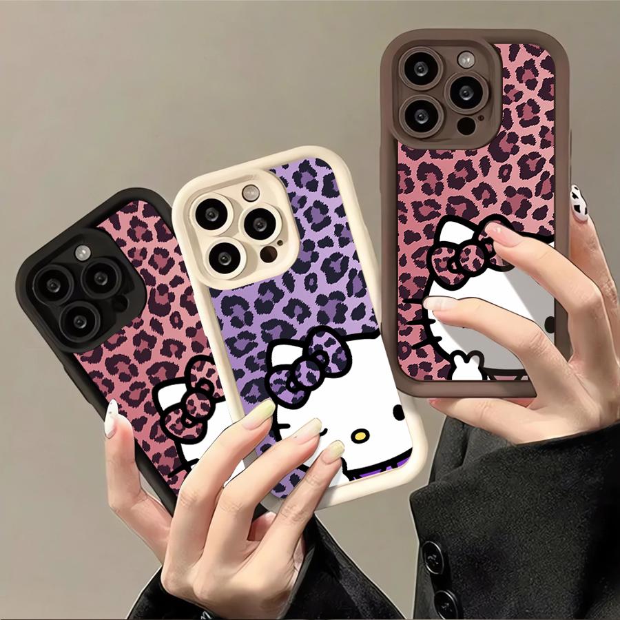 Anime H-ello K-Kitty Cute Phone Case for iPhone 16 15 Pro Max 13 12 11 Pro 14ProMax 16Plus XS Max XR 7 8 SE 16e Soft Cover