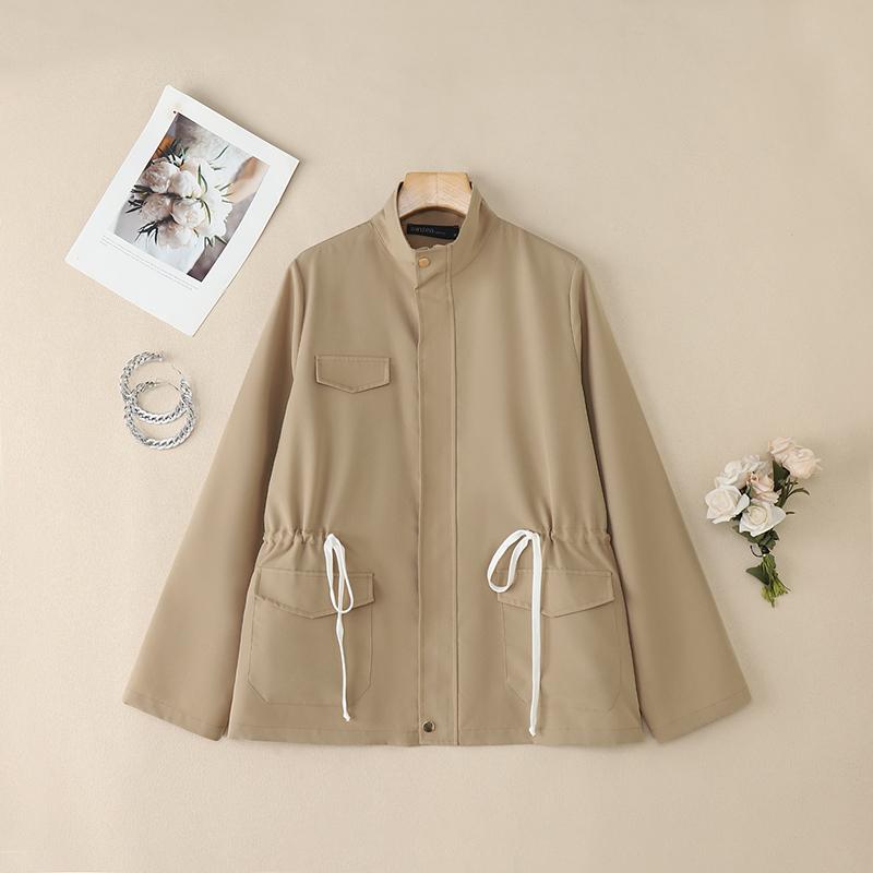 

ZANZEA Womens Casual Long Sleeve Autumn Thin Cardigan Jackets S хаки