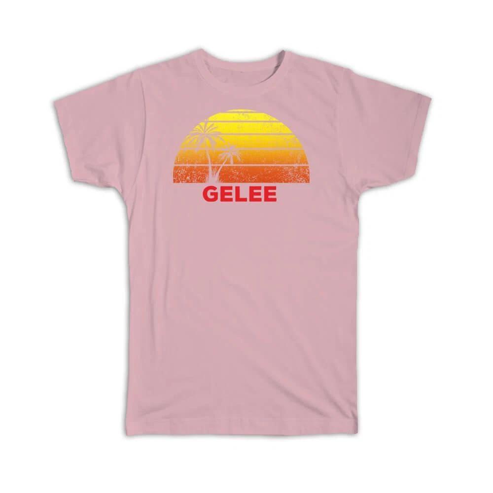 Gift T-Shirt : Haitian Tropical Gelee Haiti Palm Tree Sunset Retro Art Print For 3XL