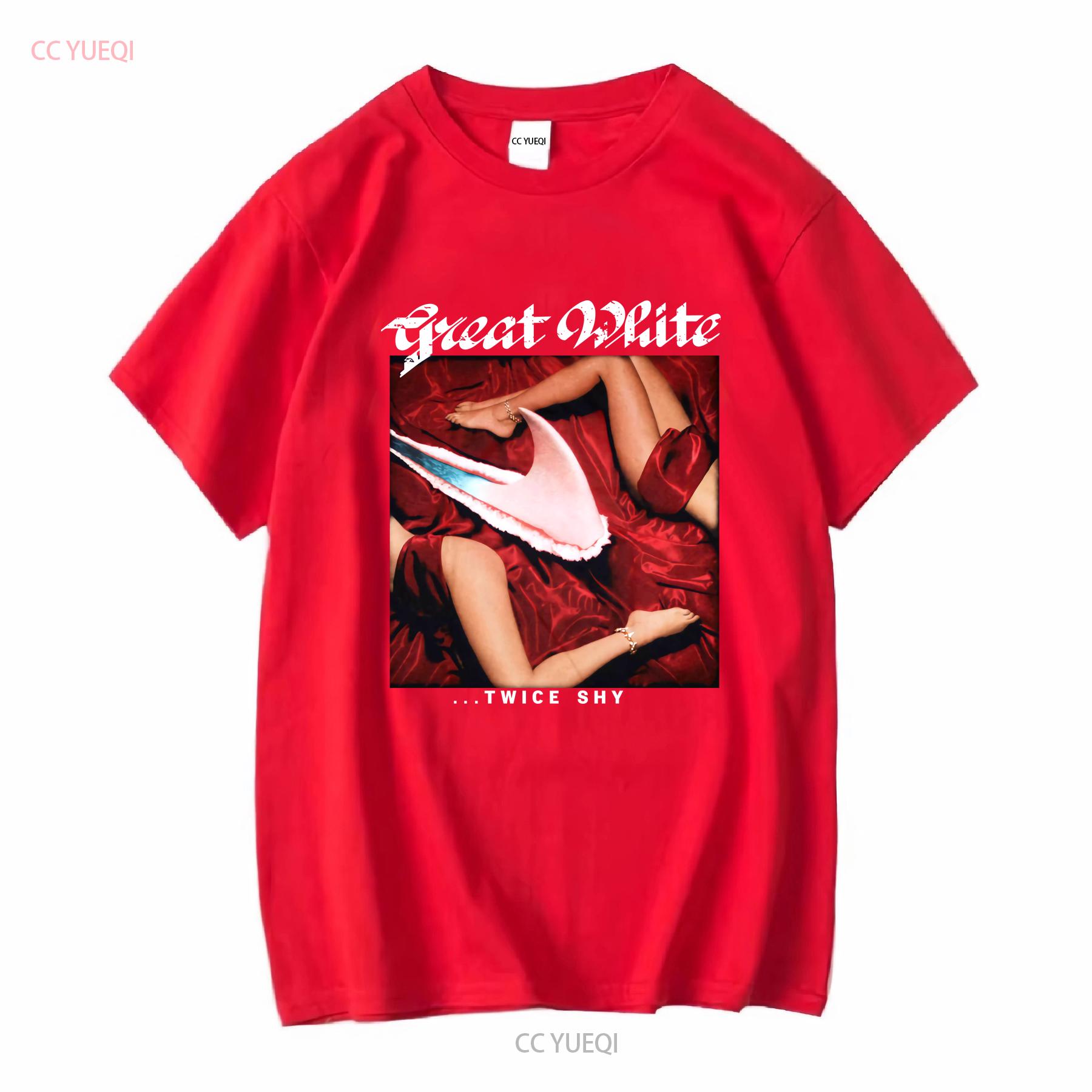 Great White Band Twice Shy Tour 1989 Черная S 2345XL футболка с длинным или коротким рукавом винтажная Выстиранная уличная одежда Стрейч S