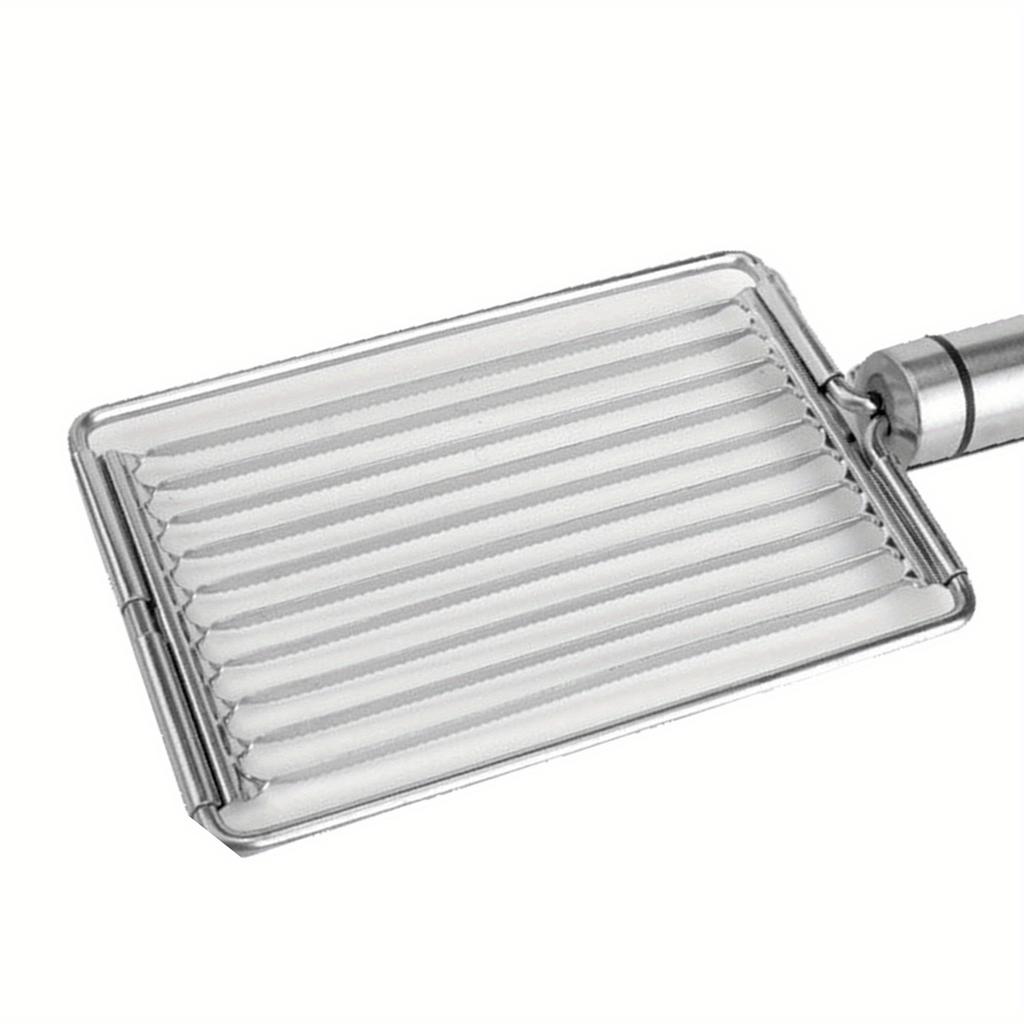 Krajalnica do cebuli ze stali nierdzewnej – Ergonomiczny uchwyt, szerokie płaskie ostrze do łatwego krojenia cebuli, pomidorów, ziemniaków i warzyw, bezpieczna i trwała kuchnia