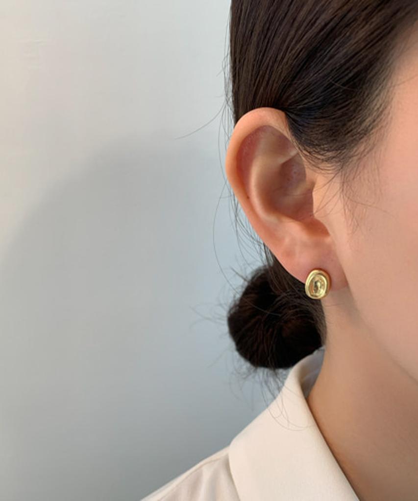 Alleun Silver 925 Pebble Bold Daily Earrings
